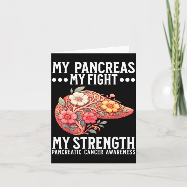 Tarjeta Conciencia sobre el cáncer de páncreas Cáncer de p (Anverso)