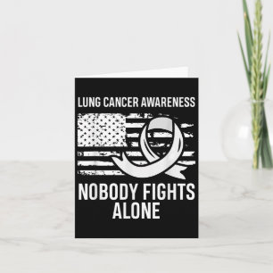 Tarjeta Conciencia sobre el cáncer de pulmón nadie lucha s