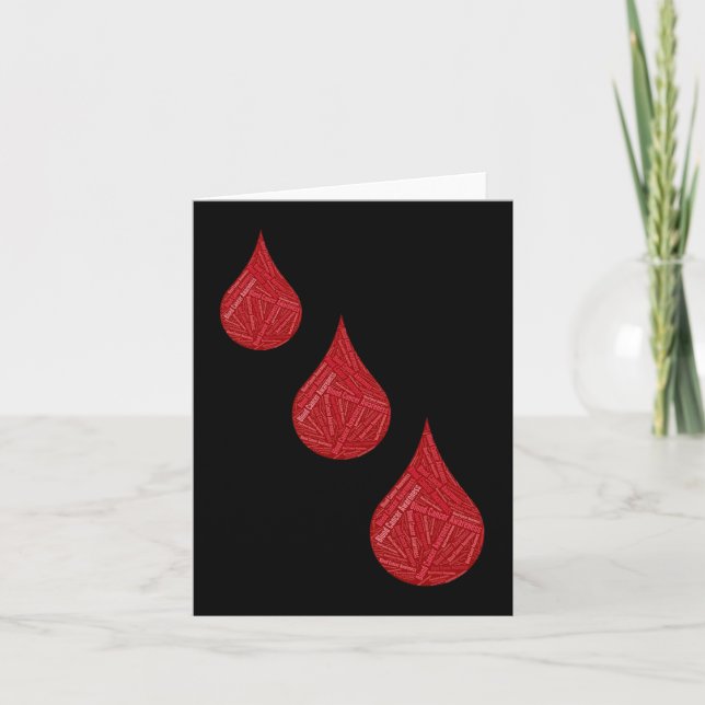 Tarjeta Conciencia sobre el cáncer de sangre (Anverso)