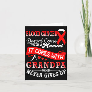 Tarjeta Conciencia sobre el cáncer de sangre Apoyo al abue