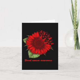 Tarjeta Conciencia sobre el cáncer de sangre rojo Guerrero