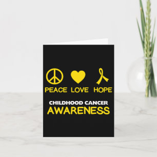Tarjeta Conciencia sobre el cáncer infantil Cinta dorada C