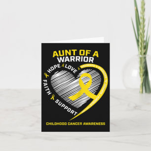 Tarjeta Conciencia sobre el cáncer infantil de oro a la so
