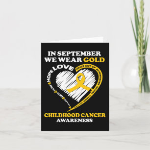 Tarjeta Conciencia Sobre El Cáncer Infantil En Septiembre 