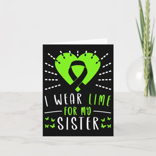 Tarjeta Conciencia Sobre El Linfoma Que Llevo Lime Para Mi (Anverso)
