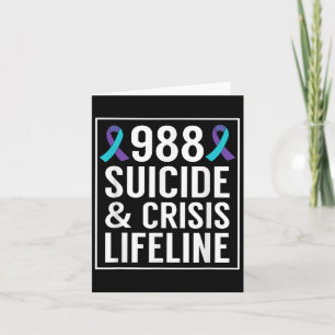 Tarjeta Conciencia sobre el suicidio - 988 Camisas - Preve