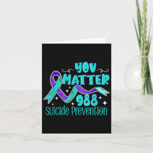 Tarjeta Conciencia sobre el suicidio - 988 Camisas - Preve