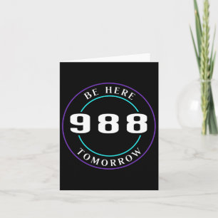 Tarjeta Conciencia sobre el suicidio 988 - Prevención del 