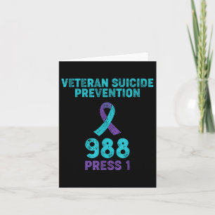 Tarjeta Conciencia sobre el suicidio de veteranos - 988 Ca