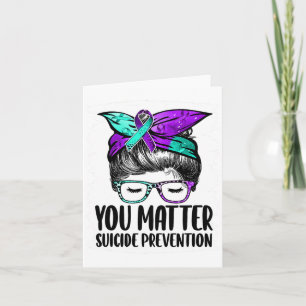 Tarjeta Conciencia sobre el suicidio: problema de atención
