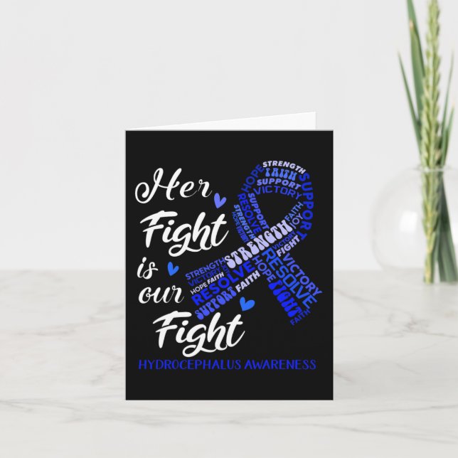 Tarjeta Conciencia sobre hidrocefalia Su Lucha Es Nuestra  (Anverso)