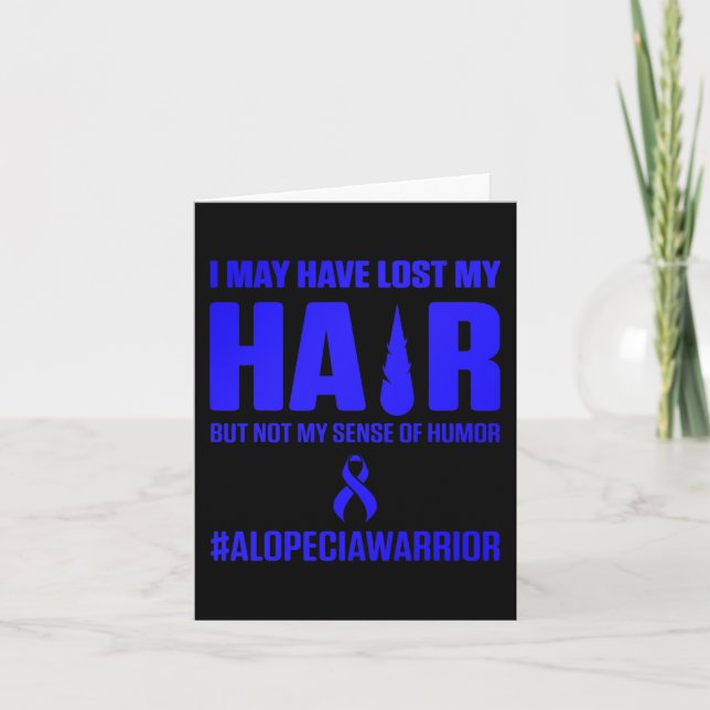 Tarjeta Conciencia sobre la alopecia Guerrero de pérdida d (Anverso)