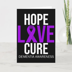 Tarjeta Conciencia sobre la demencia Esperanza Amor Cura C