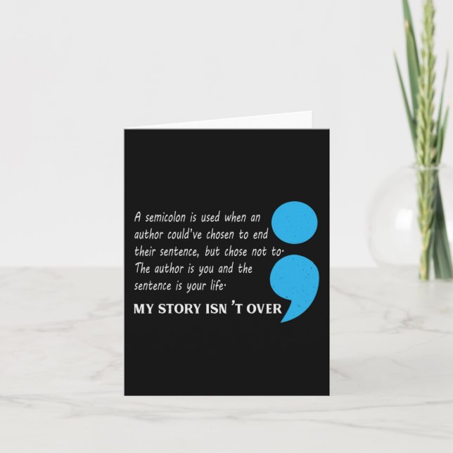 Tarjeta Conciencia sobre la depresión suicida (Anverso)