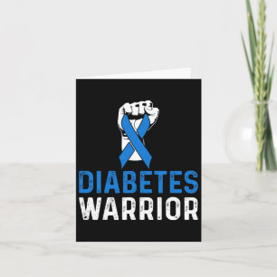 Tarjeta Conciencia sobre la diabetes T1d Guerrero de la di