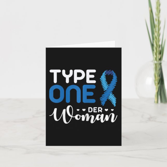 Tarjeta Conciencia sobre la diabetes tipo 1 - Diabetic T1D (Anverso)