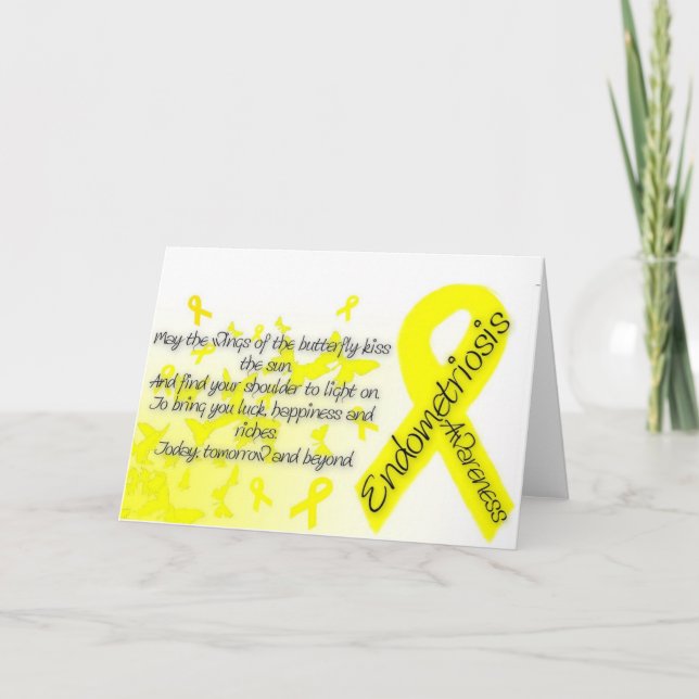 Tarjeta Conciencia sobre la endometriosis, cita sobre la m (Anverso)