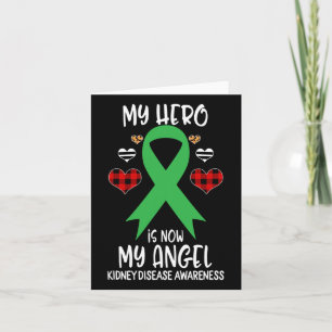 Tarjeta Conciencia sobre la enfermedad renal El héroe ahor