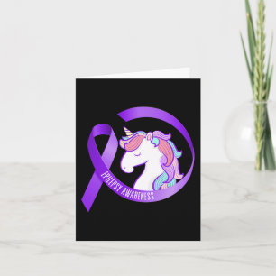 Tarjeta Conciencia sobre la epilepsia divertida Unicorn Ri