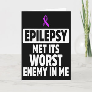 Tarjeta Conciencia sobre la epilepsia Enemigo Guerrero epi