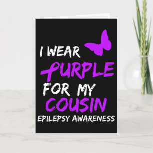Tarjeta Conciencia sobre la epilepsia Llevo morado por mi 