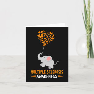 Tarjeta Conciencia sobre la esclerosis Sra. Month Elephant