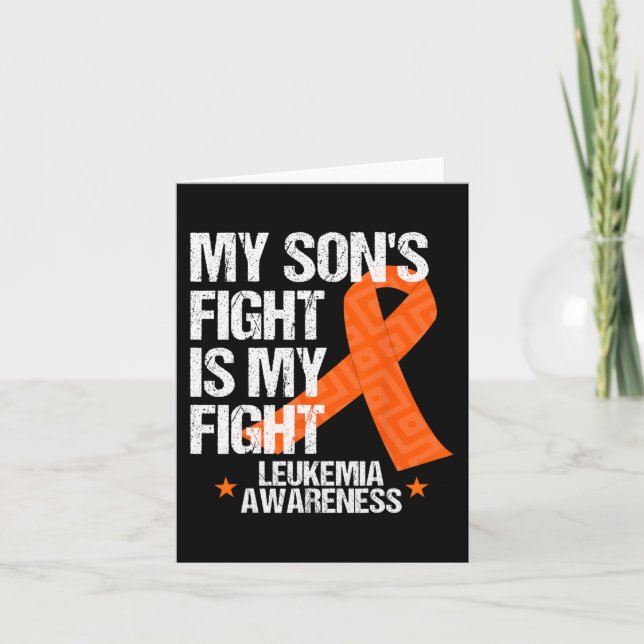 Tarjeta Conciencia sobre la leucemia hijo lucha contra reg (Anverso)