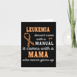 Tarjeta Conciencia sobre la leucemia Mama Support Leukemia