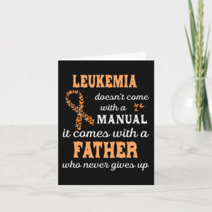 Tarjeta Conciencia sobre la leucemia Padre Apoyo a Guerrer