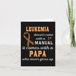 Tarjeta Conciencia sobre la leucemia Papa Support Leukemia