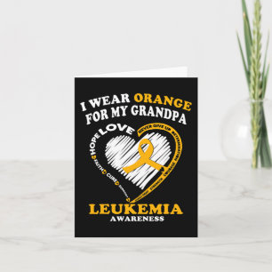Tarjeta Conciencia sobre la leucemia - Uso Naranja para mi