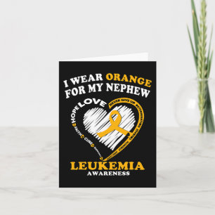 Tarjeta Conciencia sobre la leucemia - Uso Naranja para mi