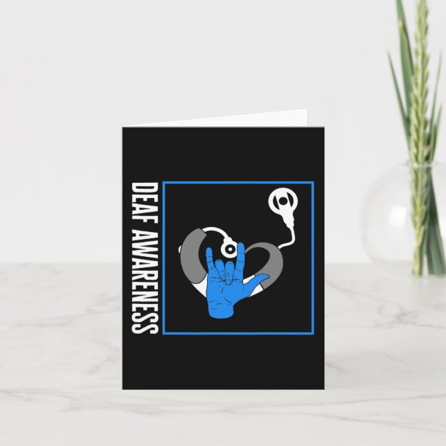 Tarjeta Conciencia sobre la pérdida auditiva Sordo Implant (Anverso)