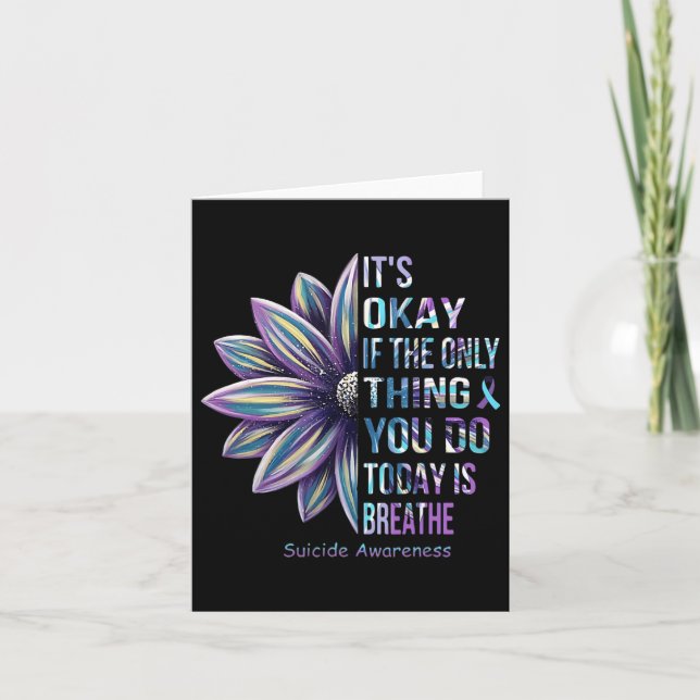 Tarjeta Conciencia sobre la prevención del suicidio: está  (Anverso)