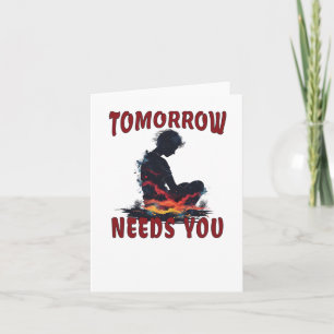 Tarjeta Conciencia sobre la prevención del suicidio mañana
