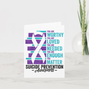 Tarjeta Conciencia sobre la prevención del suicidio que me