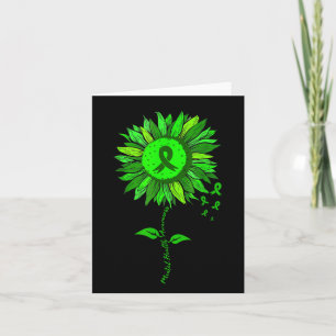 Tarjeta Conciencia sobre la salud mental Cinta verde giras