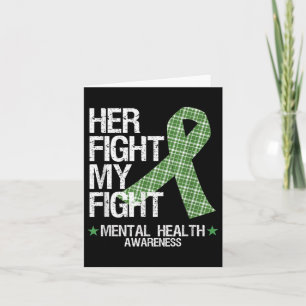 Tarjeta Conciencia sobre la salud mental para esconder su 