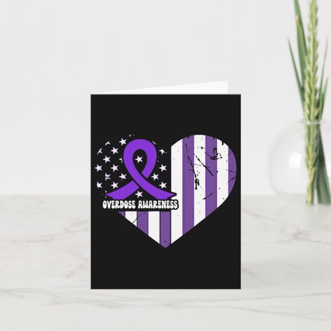 Tarjeta Conciencia sobre la sobredosis Toxicomanía sobre l (Anverso)