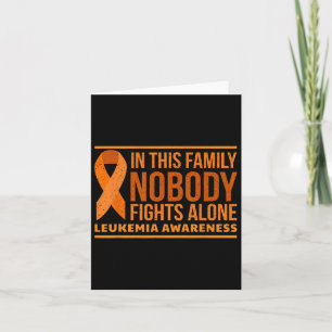Tarjeta Conciencia sobre leucemia en esta familia que nadi