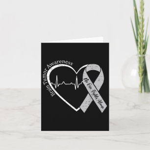 Tarjeta Conciencia sobre los tumores cerebrales Cinta gris