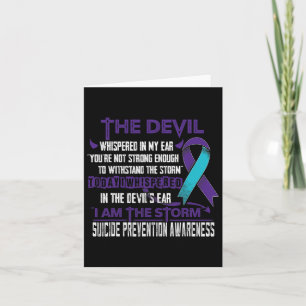 Tarjeta Conciencia sobre prevención del suicidio Soy la to