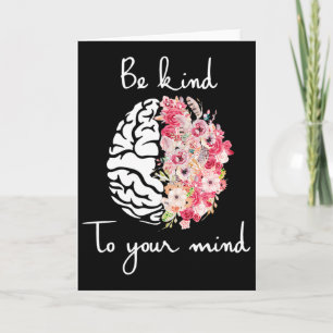 Tarjeta Conciencia sobre Salud Mental Autocuidado Sé Amabl