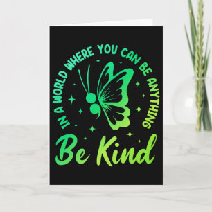 Tarjeta Conciencia sobre Salud Mental Sé Amable Mariposa V
