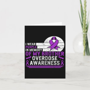 Tarjeta Conciencia sobre sobredosis de drogas en memoria d