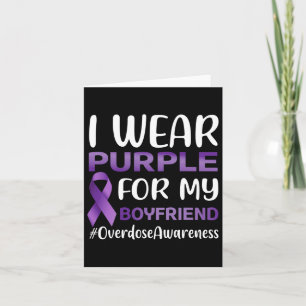 Tarjeta Conciencia sobre Sobredosis Llevo Morado Por Mi No