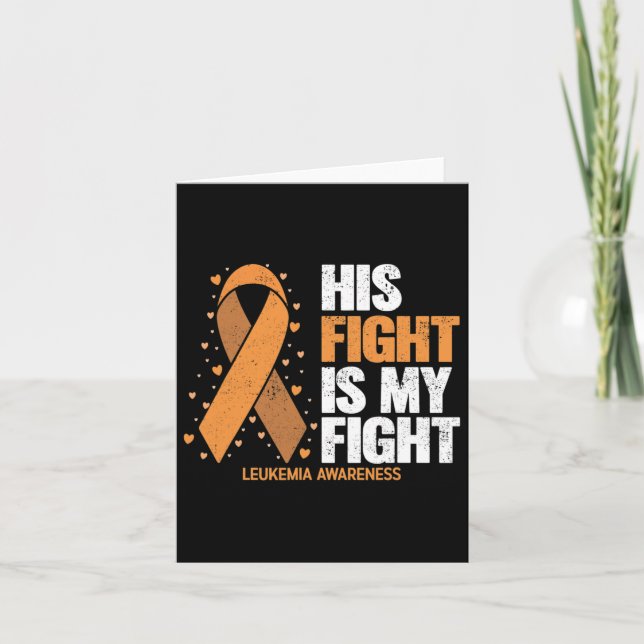 Tarjeta Conciencia Su Lucha Es Mi Leucemia De Lucha (Anverso)