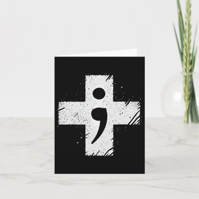 Tarjeta Conciencia suicida Depresión Ansiedad Salud mental (Anverso)