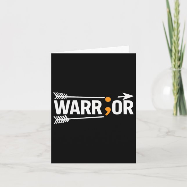 Tarjeta Conciencia suicida Depresión Ansiedad Salud mental (Anverso)