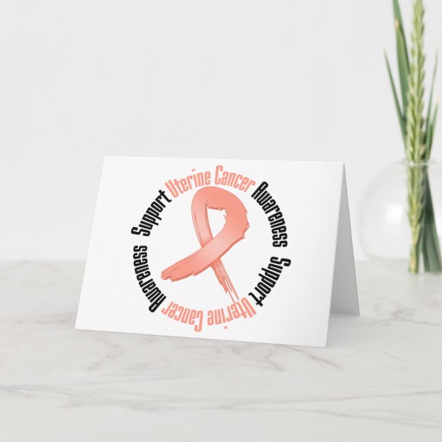 Tarjeta Conciencia uterina del cáncer de la ayuda (Anverso)